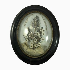 Souvenir Napoléon III de Ma 1ère Communion avec Verre et Cadre