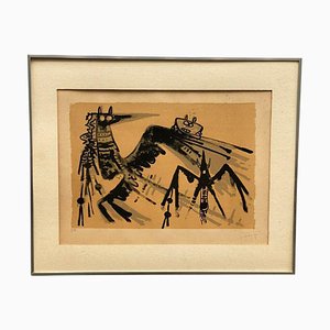Wifredo Lam, Tiere, 1960, Lithographie, Gerahmt