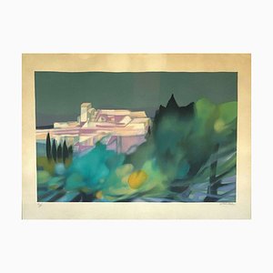 Freddy Alfred Defossez, Abstract Landscape, 20th Century, Lithograph, Framed