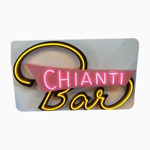 Vintage Neonschriftzug Chianti Bar Neonschild