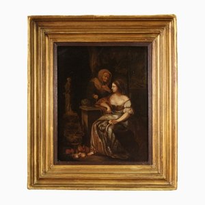 Flemish Artist, Mythological Scene, Late 17th Century, Oil on Canvas, Framed