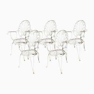 Provencal Wrought Iron Armchairs, 1960s, Set of 5