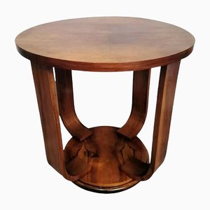 Tavolino da caffè Art Déco in legno di noce biondo