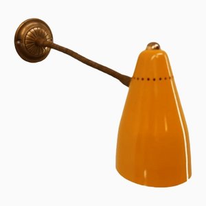 Adjustable Wall Light with Yellow Dome