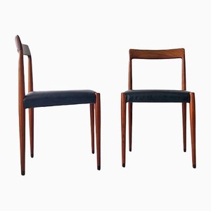 Palisander Stühle von Lübke, 1960er, 2er Set