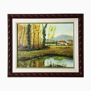 Typical Spanish Landscape, 20th Century, Oil on Canvas, Framed