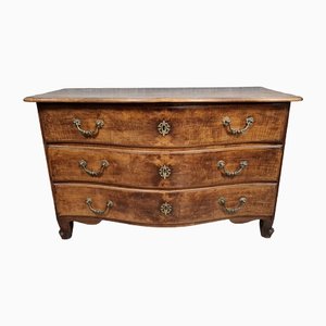 Louis XV Curved Walnut Chest of Drawers, 1750s