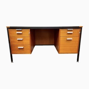 Vintage Teak Desk with Drawers by Abbess Linear