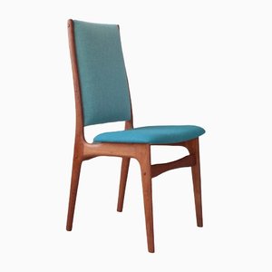 Mid-Century Danish Light Blue Side Chair from Schiønning & Elgaard, 1960s