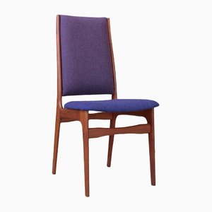 Mid-Century Danish Blue Side Chair from Schiønning & Elgaard, 1960s