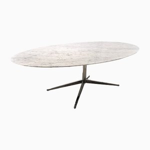 Oval Carrara Marble Dining Table by Florence Knoll for Knoll