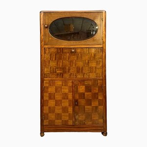 Art Deco Vitrine or Cabinet in Marquetry, 1920s