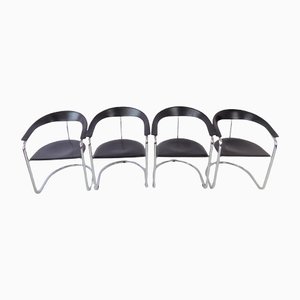 Canasta Cantilever Dining Chairs by Arrben, Set of 4