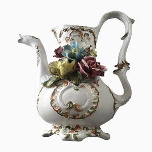 Ceramic Pitcher Signed by Bassano, Italy, 1950s