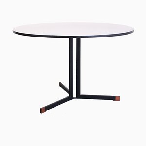 Round Black and White Dining Table by Hein Salomonson from Ap Originals, 1950s