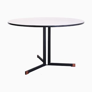 Table de Salle à Manger Ronde Noire et Blanche par Hein Salomonson de Ap Originals, 1950s