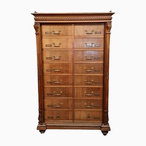 Napoleon III Double Chest of Drawers in Solid Walnut, 1850s