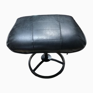 Metal and Eco Leather Pouf, 1970s