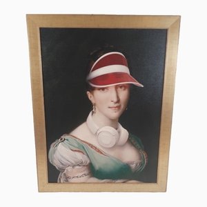 DJ with a Cap, Print Multiple on Wood, Framed