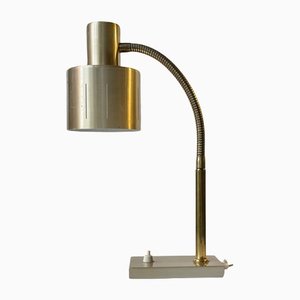 Scandinavian Modern Adjustable Brass Desk Lamp from Vitrika, 1970s