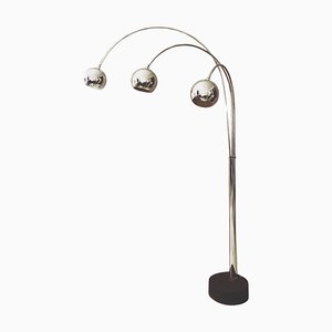 Vintage Italian Adjustable Floor Lamp in Chromed Metal by Goffredo Reggiani