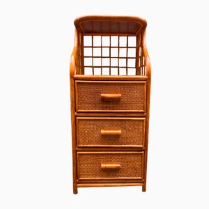 Vintage Rattan Chest of Drawers or Nightstand