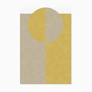 Taupe/Mustard Circle Shape Out Rug from Marqqa