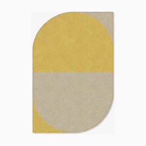 Taupe/Mustard Oval Shape Out Rug from Marqqa
