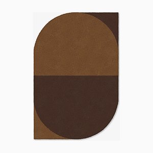 Schokoladenbrauner Ovaler Teppich von Marqqa