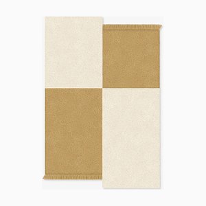 Natural/White Square Shape Out Rug from Marqqa