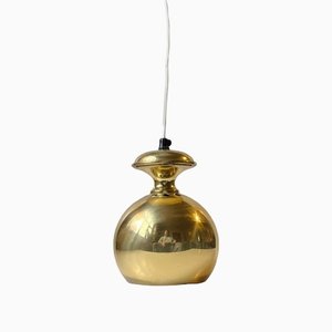 Scandinavian Modern Brass Pendant Lamp from Abo, 1970s