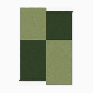 Green Square Shape Out Rug from Marqqa