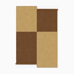 Tapis Carré Marron/Naturel de Marqqa