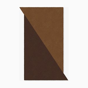 Schokoladenbrauner Triangle Shape Out Teppich von Marqqa