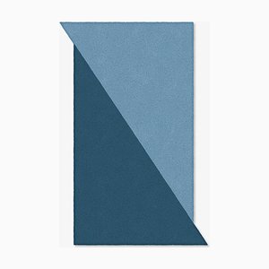 Alfombra en forma de triángulo azul de Marqqa