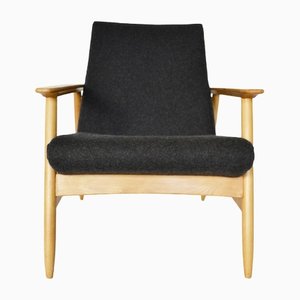 Fauteuil Vintage en Feutre et en Hêtre par Valerija Ema Supermaniene pour Vilnius Furniture Factory, 1960s