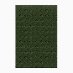 Tapis Circle Texturé Vert Foncé de Marqqa