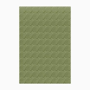 Light Green Circle Textured Rug from Marqqa