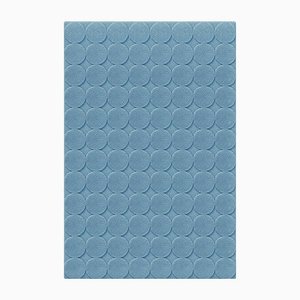 Tapis Texturé Cercle Bleu Clair de Marqqa