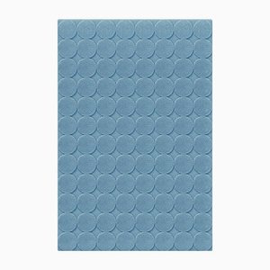 Tapis Texturé Cercle Bleu Clair de Marqqa