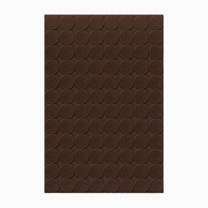 Chocolate Circle Textured Rug from Marqqa