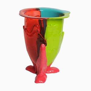 Clear Orange, Matt Acid Green, Matt Turquoise, Matt Fuchsia Amazonia Vase by Gaetano Pesce for Fish Design
