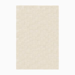 Tappeto strutturato quadrato bianco di Marqqa