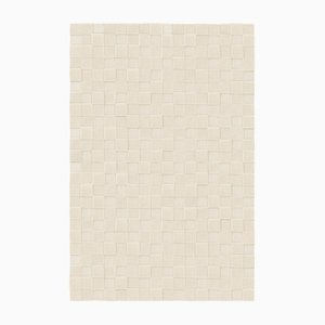 White Square Textured Rug from Marqqa