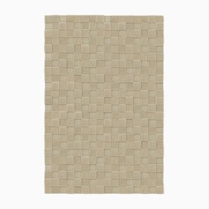 Taupe Square Textured Rug from Marqqa