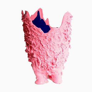 Jarrón Lava mate en rosa pastel y azul de Gaetano Pesce para Fish Design