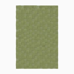 Light Green Square Textured Rug from Marqqa