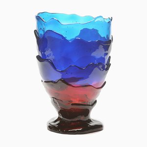 Vaso Collina grande blu chiaro, blu, viola e rosso chiaro di Gaetano Pesce per Fish Design