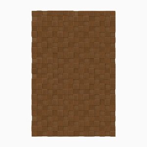 Tapis Carré Texturé Marron de Marqqa