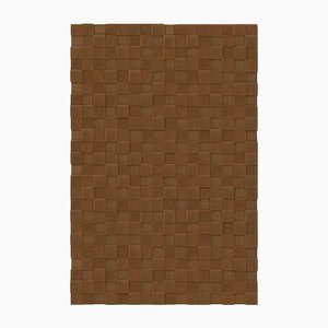 Tappeto quadrato marrone strutturato di Marqqa